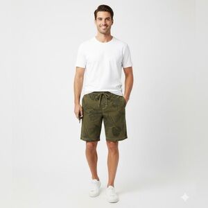 Buffalo David Bitton Olive Green shorts